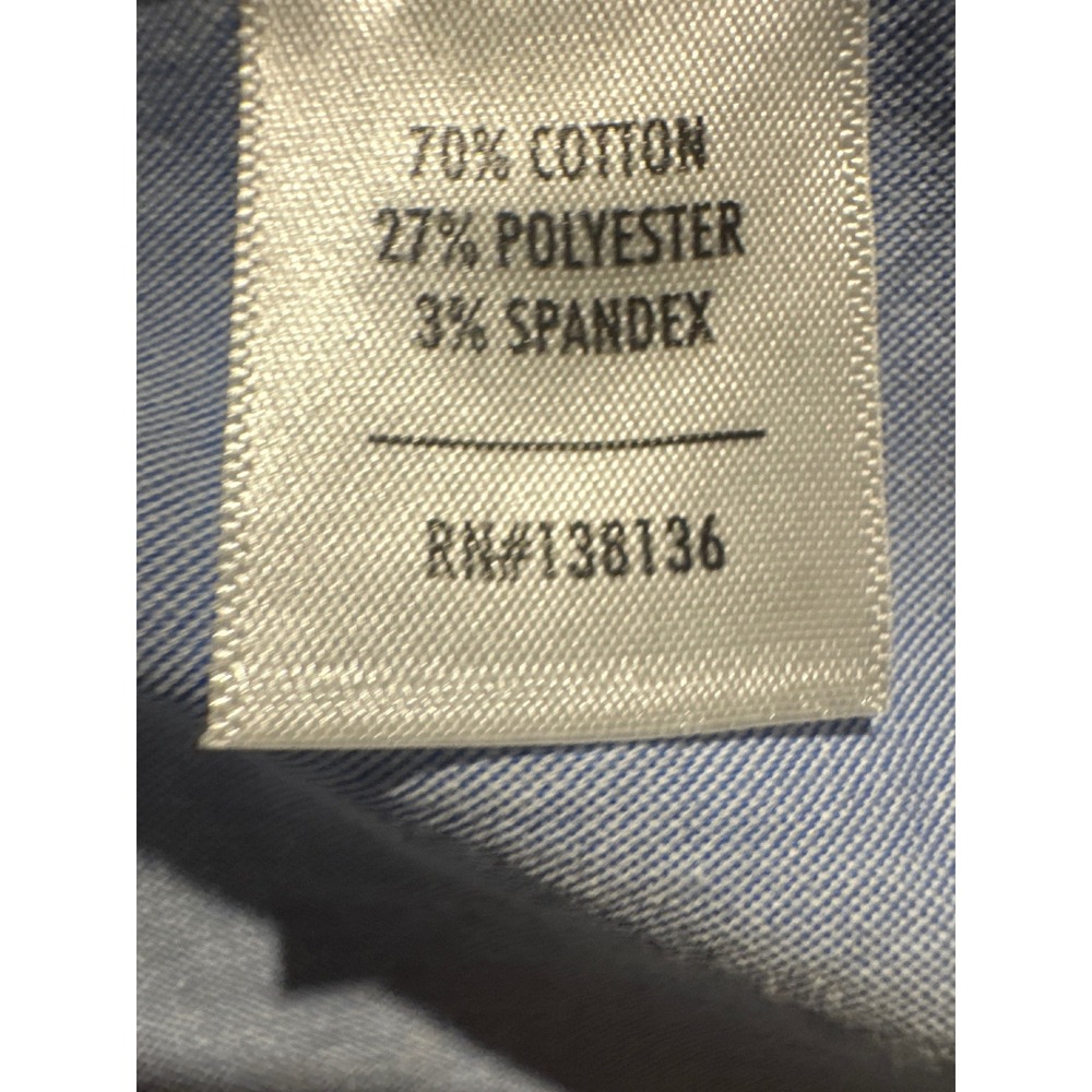 New York Bespoke Mens XXL 18-18.5 36/37 Light Blue Classic Fit Button Down Shirt - Picture 5 of 5